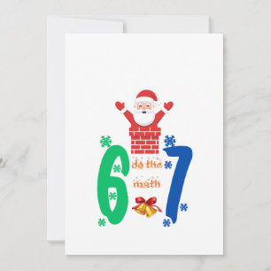 Doe de Math 67 Meme Kerstmis Bedankkaart