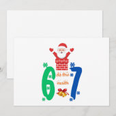 Doe de Math 67 Meme Kerstmis Feestdagenkaart (Voorkant / Achterkant)