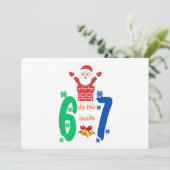 Doe de Math 67 Meme Kerstmis Feestdagenkaart (Staand voorkant)