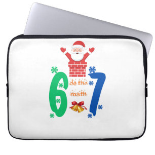 Doe de Math 67 Meme Kerstmis Laptop Sleeve