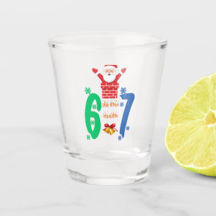 Doe de Math 67 Meme Kerstmis Shot Glas