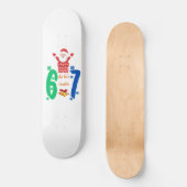 Doe de Math 67 Meme Kerstmis Skateboard (Voorkant)