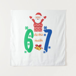 Doe de Math 67 Meme Kerstmis Wandkleed