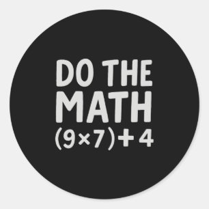 Doe de Math 67 Meme Ronde Sticker