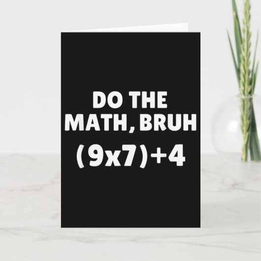 Doe De Math Meme 67  Kaart (Voorkant)