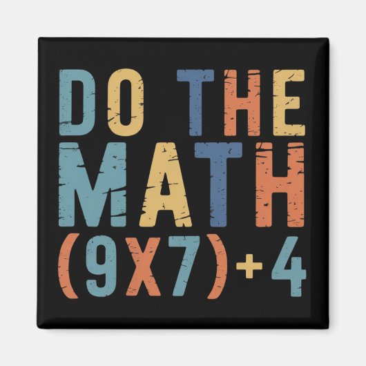 Doe De Rekening 67 Meme Grappig Zes Zeven Docent  Magneet (Voorkant)