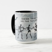 Doe de skeletdia! Danskeletten Mok (Voorkant links)