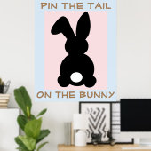 Doe de staart op de Bunny. Poster (Thuiskantoor)