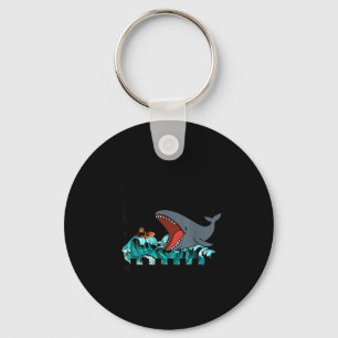 Doe de wil van god man walvis christen sleutelhanger