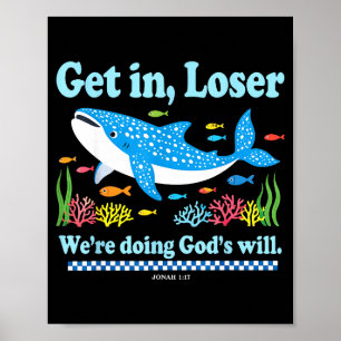 Doe de wil van God walvis haai Jezus bijbel Poster