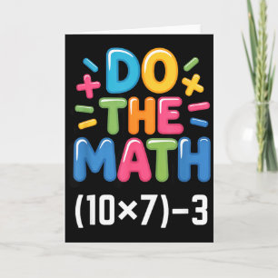 Doe de wiskunde (10x7)-3 Zes Zeven 6-7 Humor Leraa Kaart