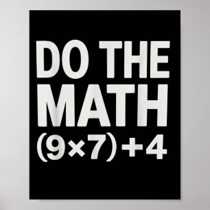 Doe De Wiskunde 67 Meme Grappig Zes Zeven Mannen V Poster
