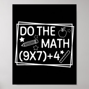 Doe De Wiskunde 67 Meme Grappig Zes Zeven Mannen V Poster