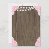 Doe Deer Rustic Girl Baby shower Uitnodiging (Achterkant)