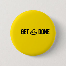 Doe dingen af, grappige motivatie badge ronde button 5,7 cm
