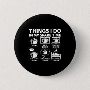 Doe Dingen Vrije Tijd Koken Chef Ronde Button 5,7 Cm