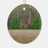 Doe een Deer en Pine Trees Keramisch Ornament (Links)