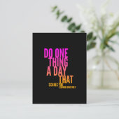 Doe één ding per dag dat je bang maakt briefkaart (Staand voorkant)