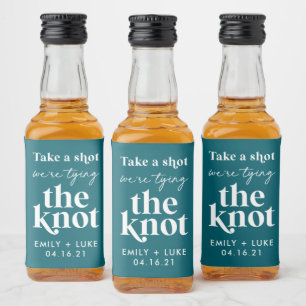 Doe een Shot We Trouwen Trouwcadeau Likeurfles Etiket