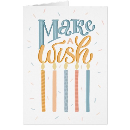 Doe een wens. Birthday-typografie met een vriend (Voorkant)
