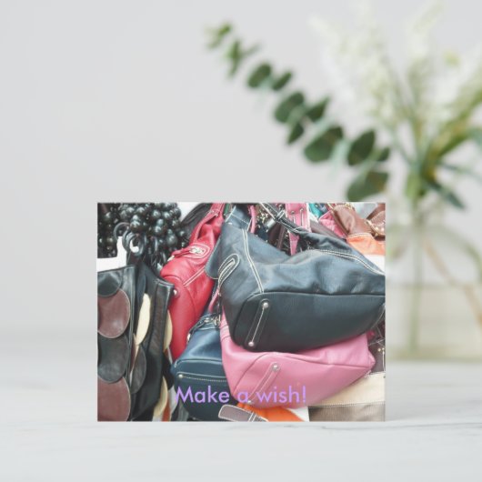 Doe een wens! briefkaart (Staand voorkant)