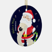 Doe een wens met de Kerstman Keramisch Ornament (Rechts)