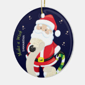 Doe een wens met de Kerstman Keramisch Ornament (Links)