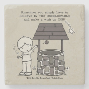 Doe een wens voor je! stenen onderzetter