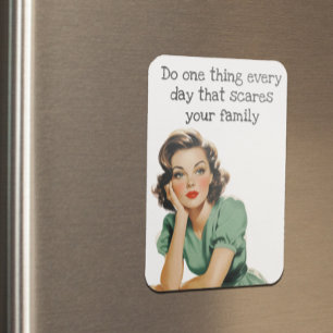 Doe elke dag een ding Retro huisvrouw Magneet