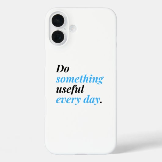 Doe elke dag iets nuttigs. Case-Mate iPhone case (Achterkant)