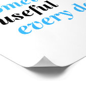 Doe elke dag iets nuttigs. poster (Hoek)