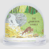 Doe en Fawn Glossy Sneeuwbol (Achterkant)