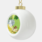 Doe en Fawn Keramische Bal Ornament (Rechts)