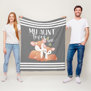 Doe en Fawn Mijn tante houdt van me Fleece Deken
