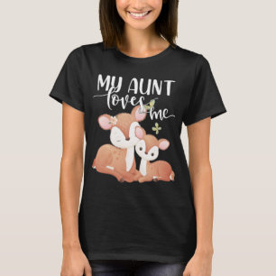 Doe en Fawn Mijn tante houdt van me T-shirt
