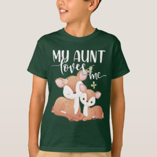 Doe en Fawn Mijn tante houdt van me T-shirt