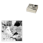 Doe en Fawn Rubber Stamp Rubberstempel (Gestempeld)