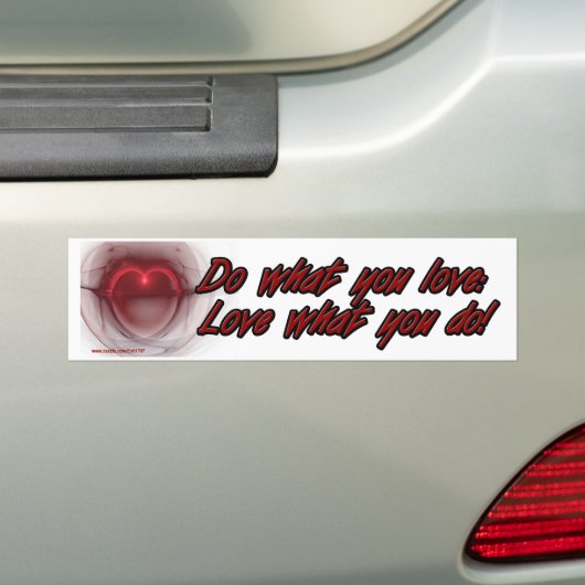 Doe en hou van bumpersticker (Op auto)