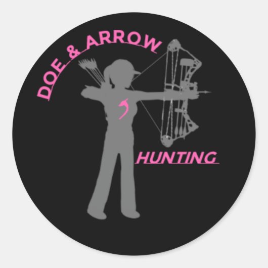 Doe en Pijl Decal Ronde Sticker (Voorkant)