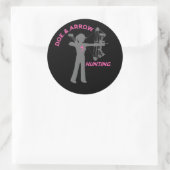 Doe en Pijl Decal Ronde Sticker (Tas)