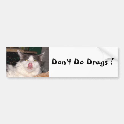 Doe geen drugs rare Bumpersticker (Voorkant)
