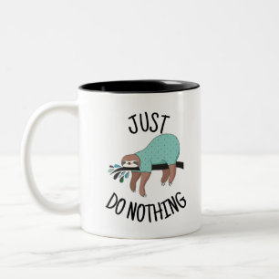 Doe Gewoon Niets Luiaard Tweekleurige Koffiemok