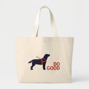 Doe goed - Service Dog - Black Lab Grote Tote Bag