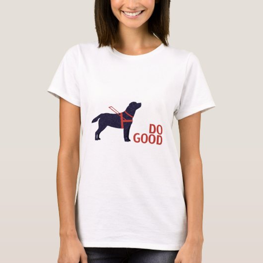 Doe goed - Service Dog - Black Lab T-shirt (Voorkant)