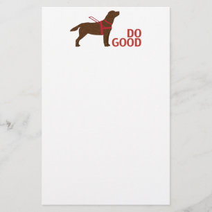 Doe goed - Service Dog - Chocolate Lab Briefpapier