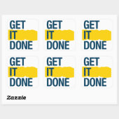 Doe het af vierkante sticker (Vel)