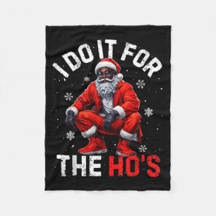 Doe Het Afrikaans-Amerikaanse Kerstmis Afro Het Fleece Deken