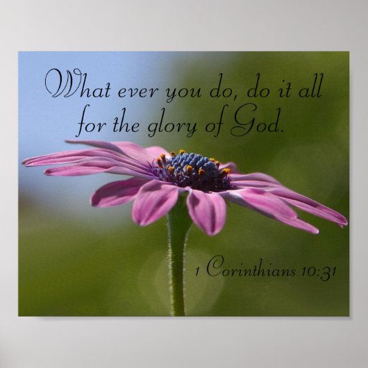 doe het allemaal voor de glorie van God bijbelse p Poster (Voorkant)