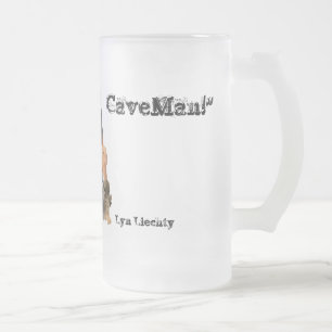 Doe het als een CaveMan! Beer Stein Matglas Bierpul
