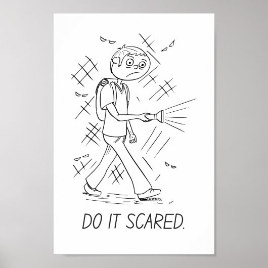 Doe het angstig - Moed Poster Art (Voorkant)